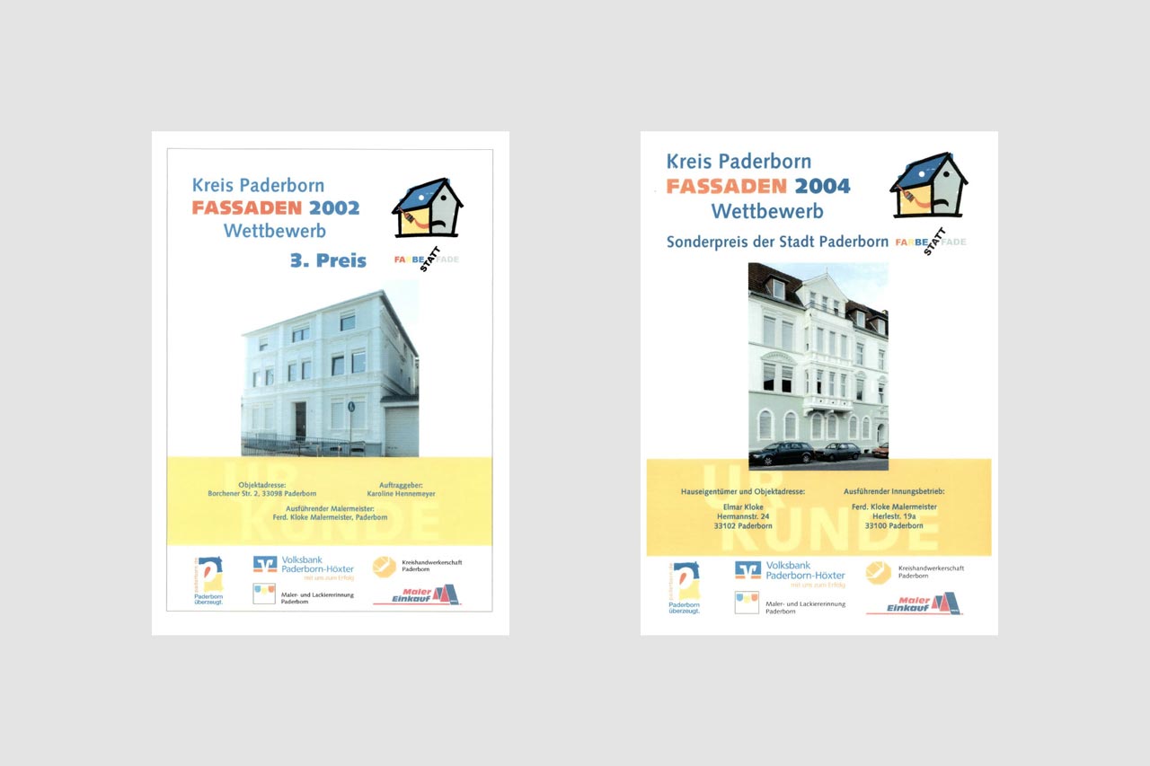 Auszeichnung Fassadenwettbewerb 2002, 2004